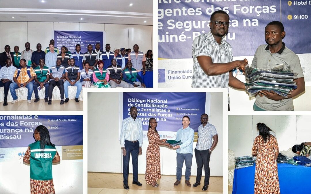 Guiné-Bissau: A MFWA doa 300 coletes refletores para apoiar a segurança dos jornalistas na véspera das eleições