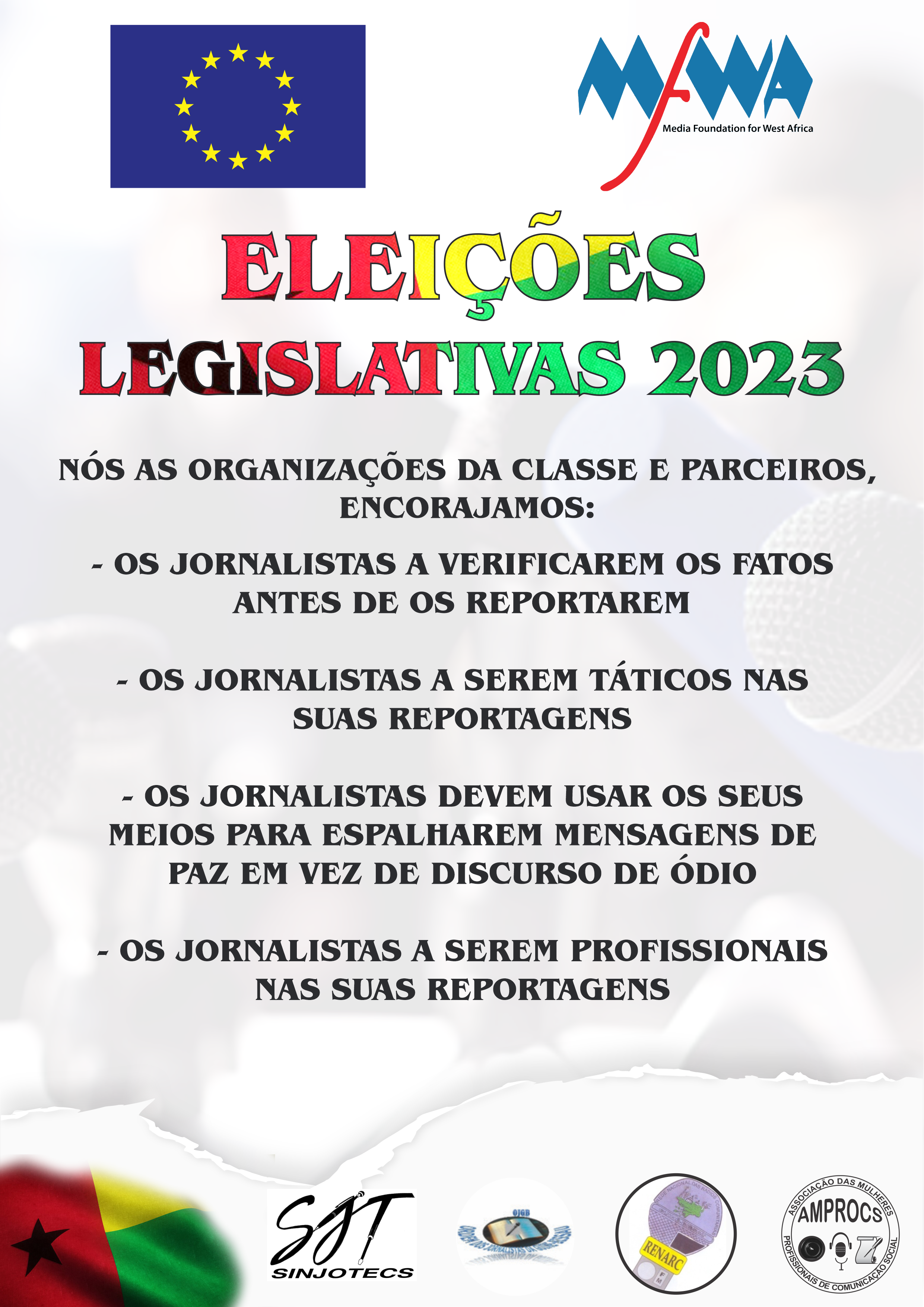 Atores da classe jornalística da Guiné-Bissau e parceiro juntos na luta pela liberdade de imprensa